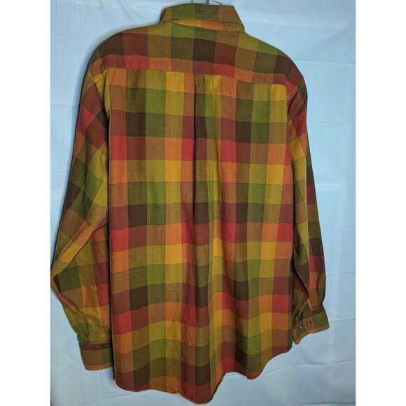 VTG Viyella Men's Country Bold Checkered Button Wool Shirt Sz M - Picture 5 of 10